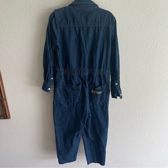 Mini Rodini Denim Jumpsuit with Rose Embroidery - Picture 5 of 5